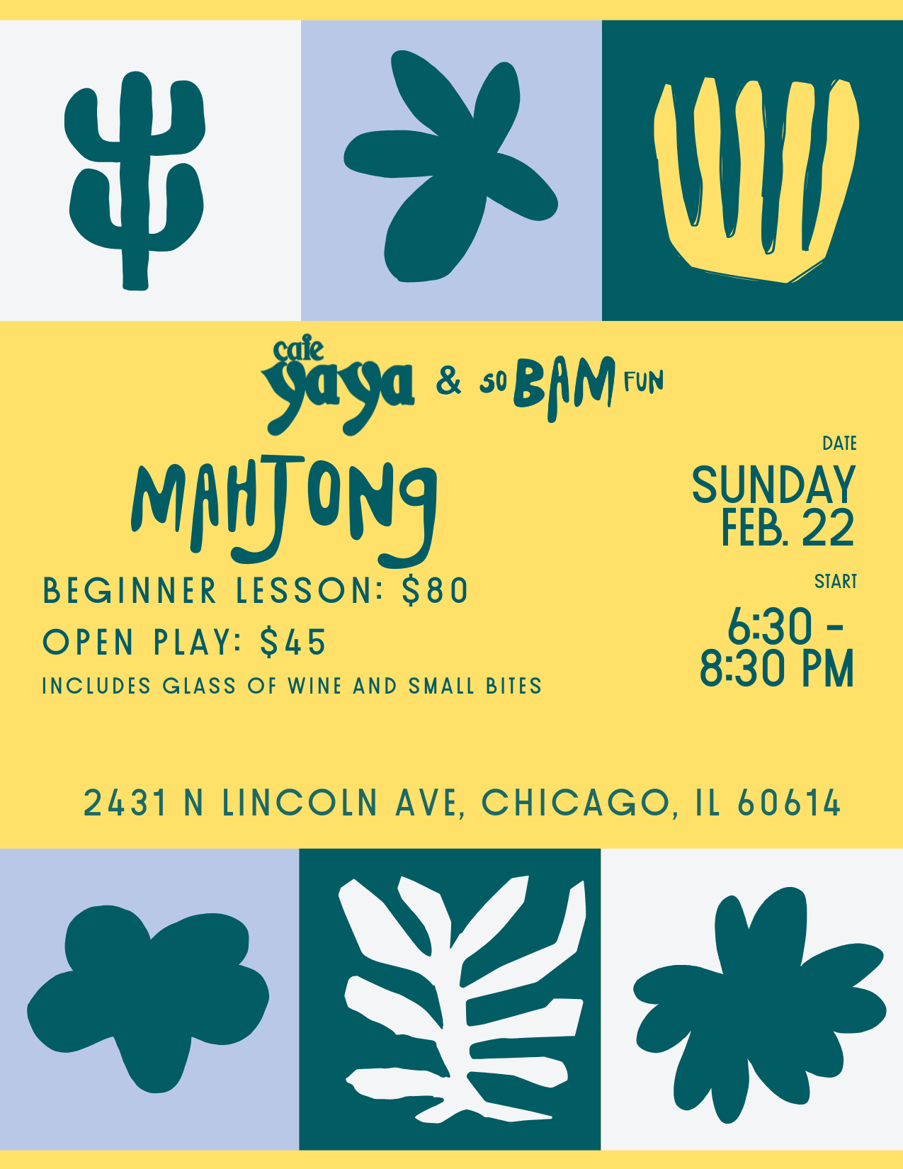 [Chicago 2/22] So Bam Fun x Cafe Yaya: Beginner Lesson and Open Play
