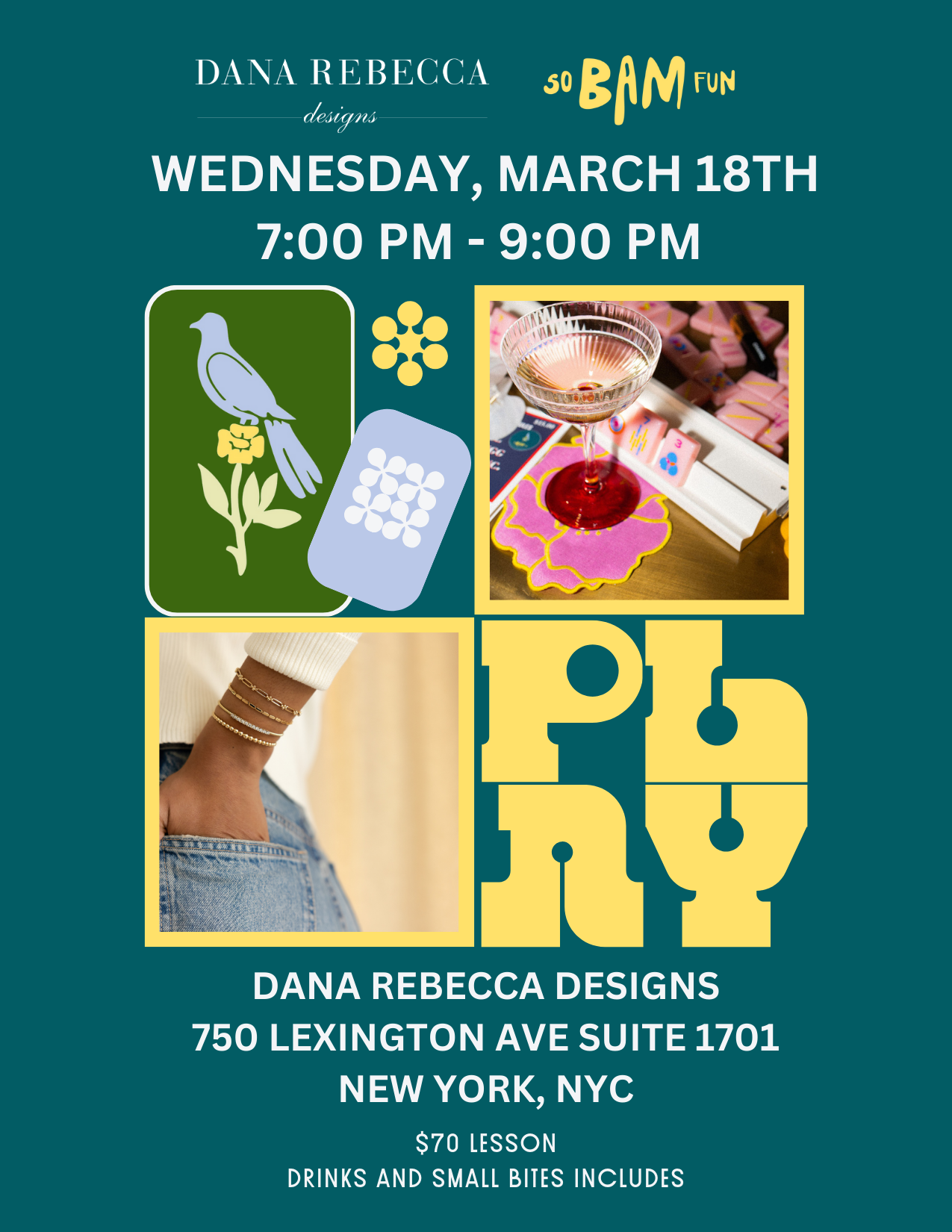 [NYC 3/18] So Bam Fun x Dana Rebecca Designs: Beginner Lesson