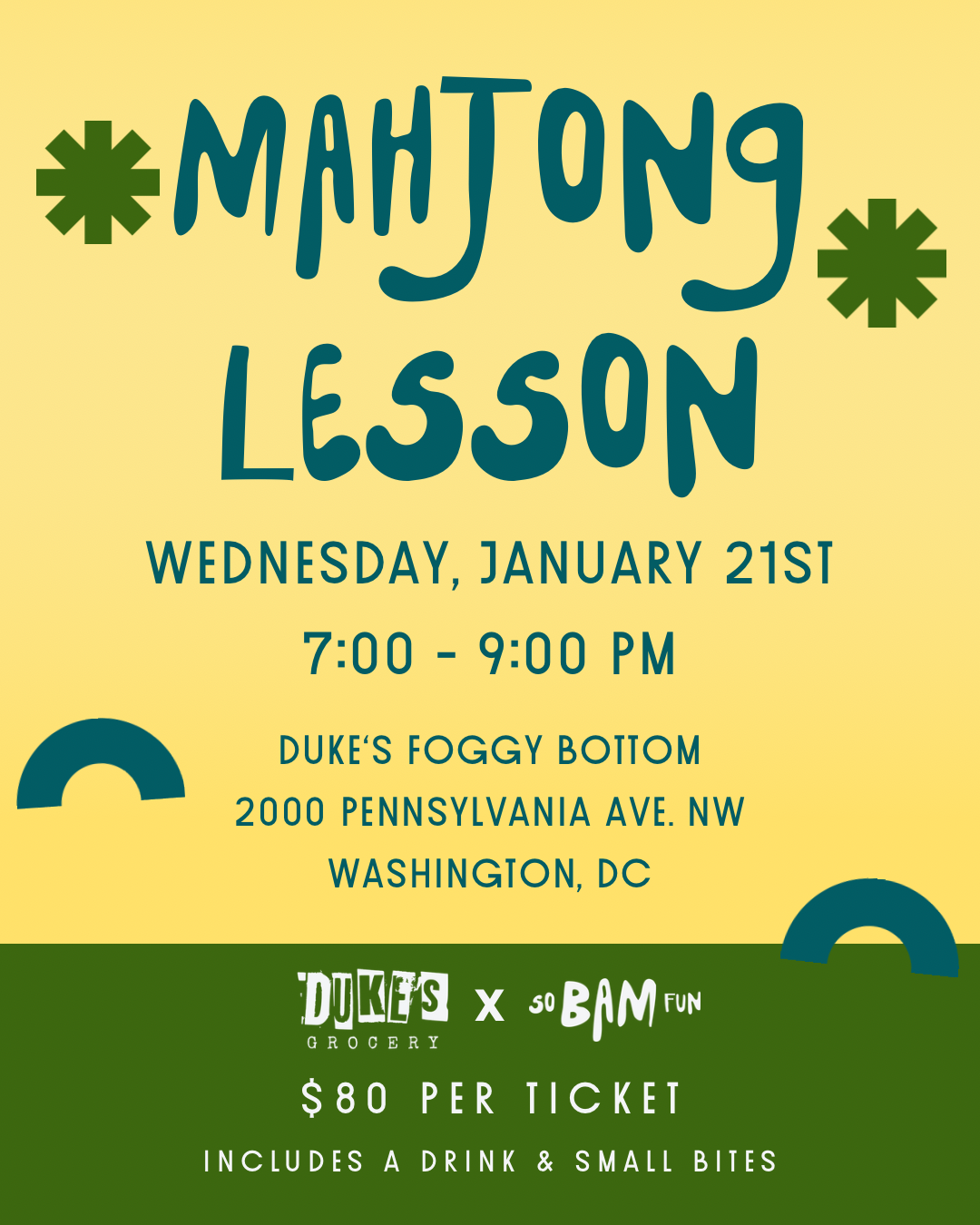 [DC 1/21] So Bam Fun x Duke's Grocery: Beginner Lesson