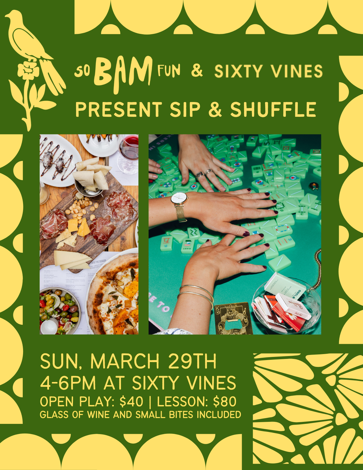 [DTX 3/29] So Bam Fun x Sixty Vines Crescent: Beginner Lesson and Open Play