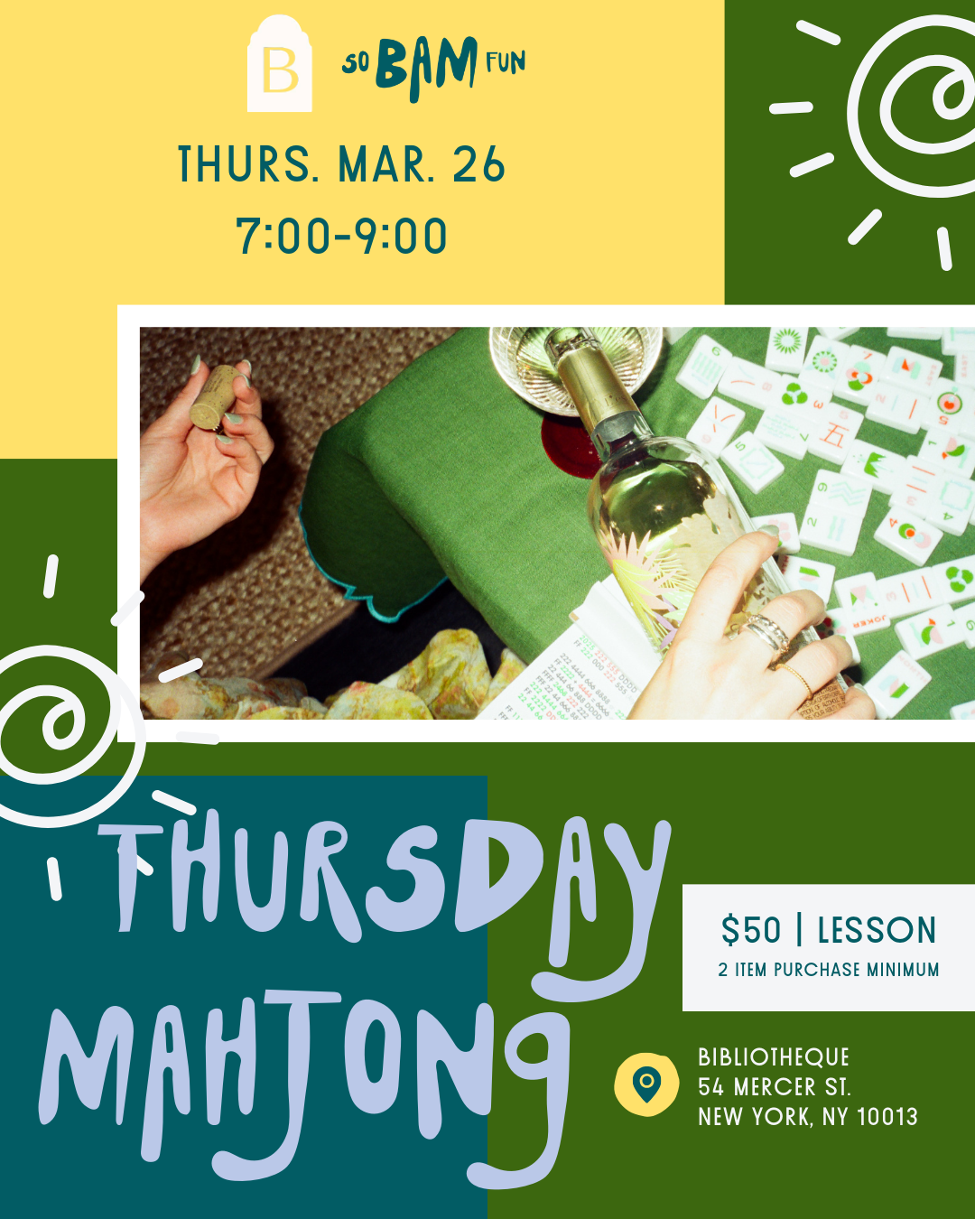 [NYC 3/26] So Bam Fun x Bibliotheque: Beginner Lesson