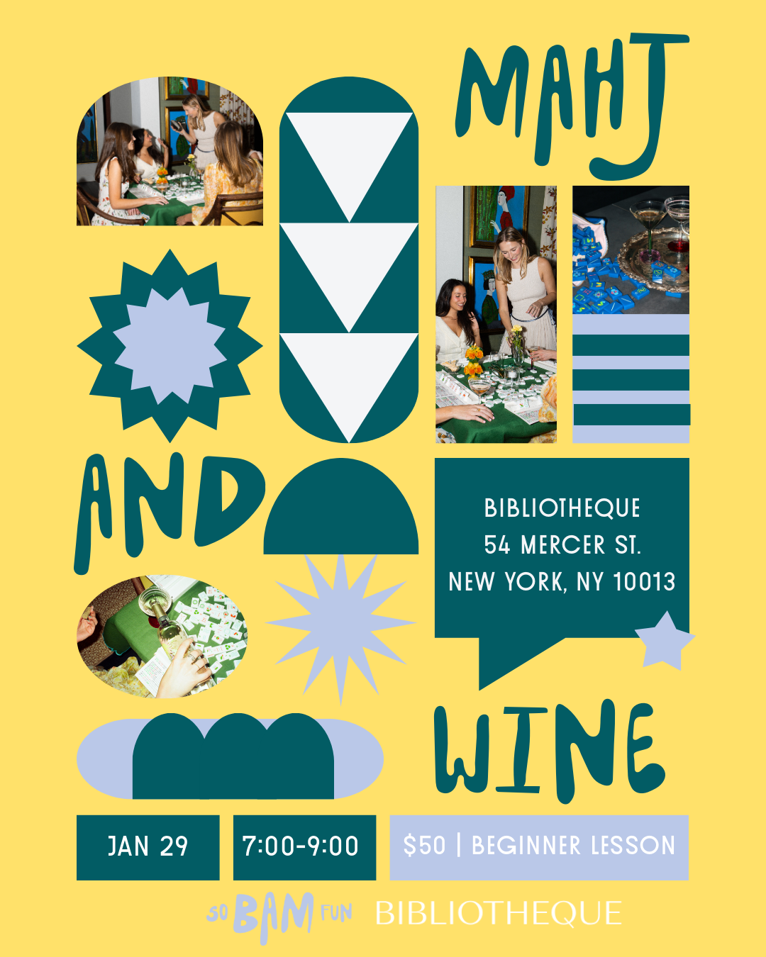 [NYC 1/29] So Bam Fun x Bibliotheque: Beginner Lesson