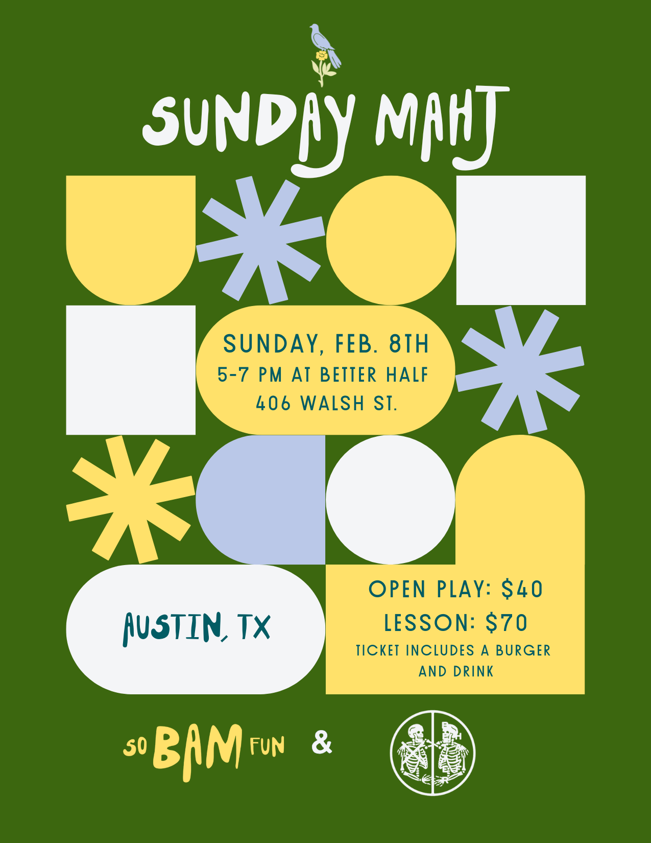 [ATX 2/8] So Bam Fun x Better Half: Beginner Lesson and Open Play
