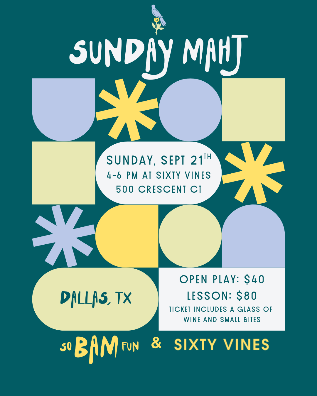 [Dallas] So Bam Fun x Sixty Vines: Beginner Lesson and Open Play