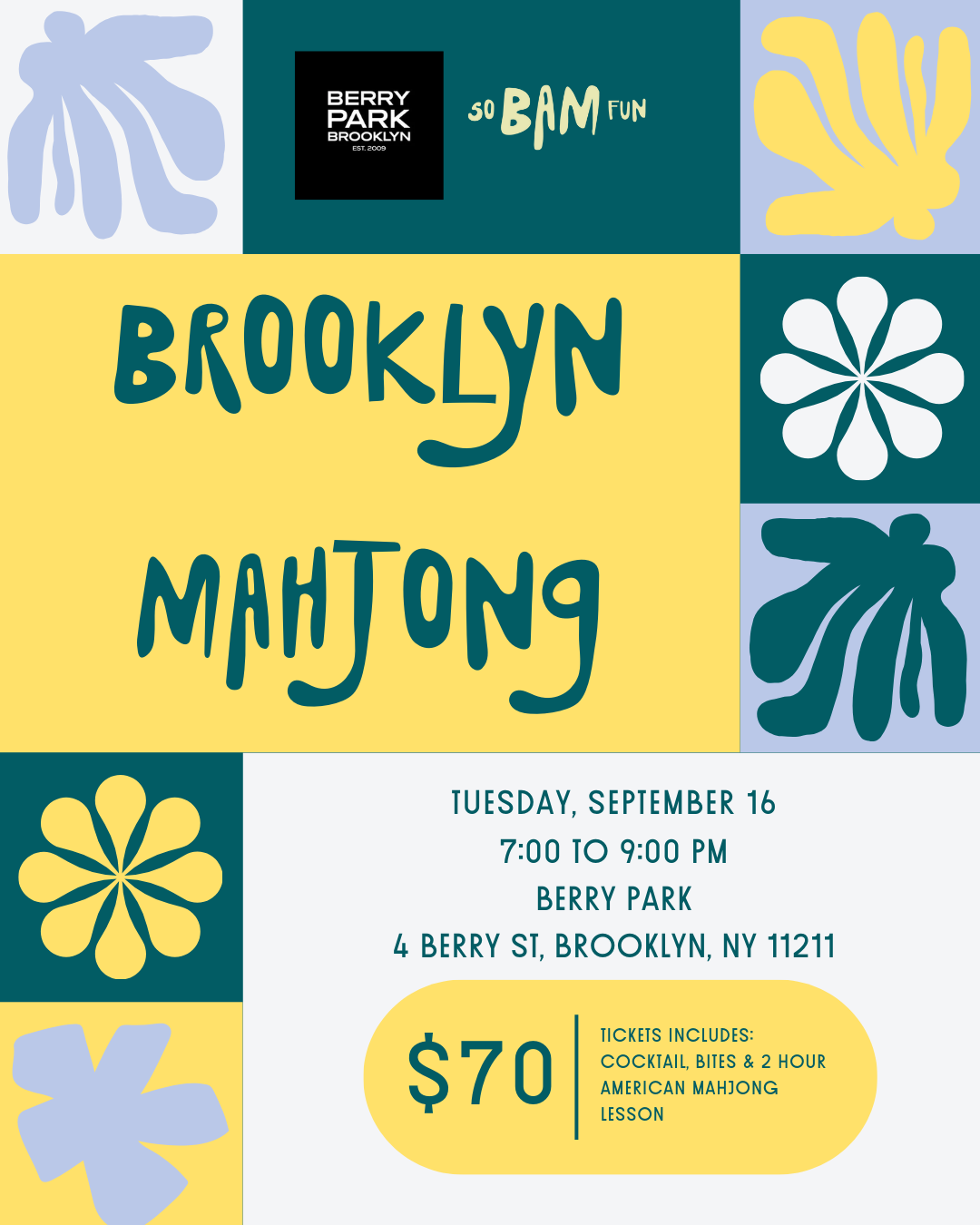 [NYC] So Bam Fun x Berry Park: Beginner Lesson