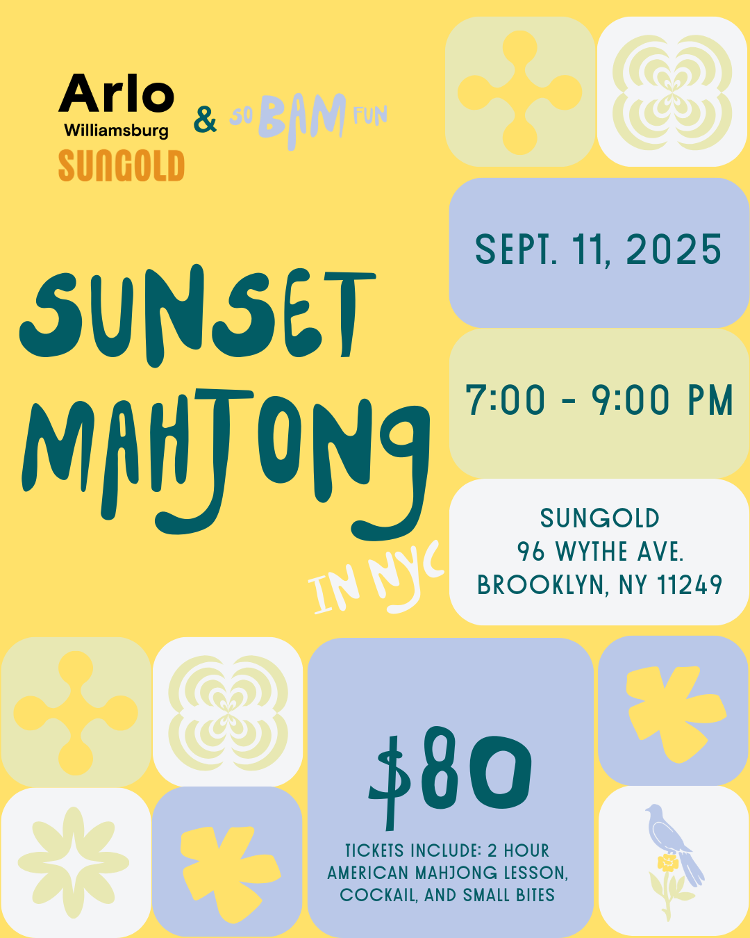 [New York] So Bam Fun x Sungold (Arlo Williamsburg): Beginner Lesson