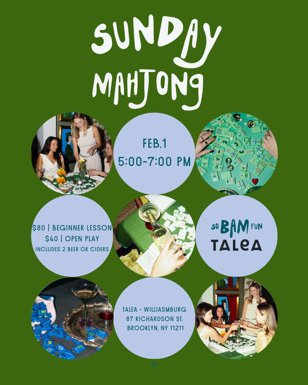 [NYC 2/1] So Bam Fun x Talea Williamsburg: Beginner Lesson and Open Play