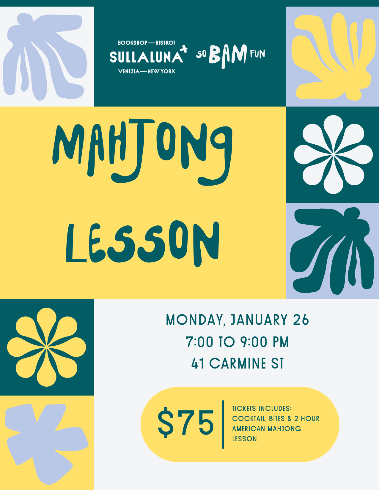 [NYC 1/26] So Bam Fun x Sullaluna - Beginner Lesson